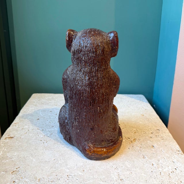 Brown Vintage Mid-Century Resin Monkey Statue For Sale - Image 8 of 9
