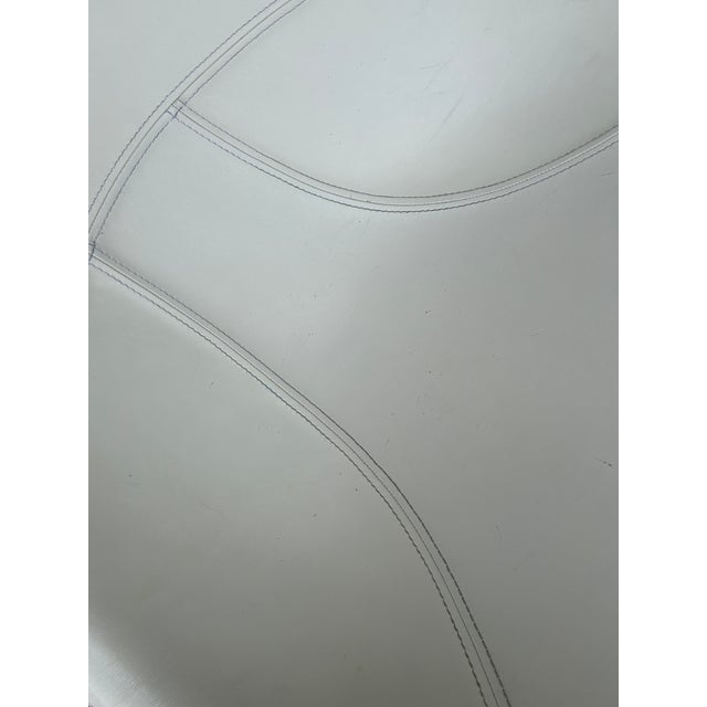 Vintage Carl Öjerstam Ikea Tirup Chair in White Leather For Sale In Las Vegas - Image 6 of 7