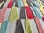 Mid-Century Modern Contemporary Bold Multicolor Stricker Geometric Cut Velvet Throw Pillow For Sale - Image 3 of 4