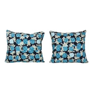 Uzbek Roller Printed Pillows - a Pair 18'' X 19''