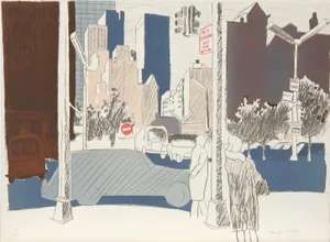untitled (New York City), Fairfield Porter Lithograph
