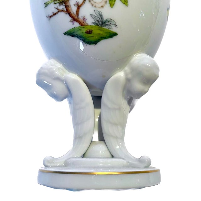 White Vintage Herend Rothschild Cherub Egg Cup For Sale - Image 8 of 9