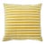 FirmaMenta Ochre Small Stripes Raffia Style Cotton Velvet Square Pillow For Sale