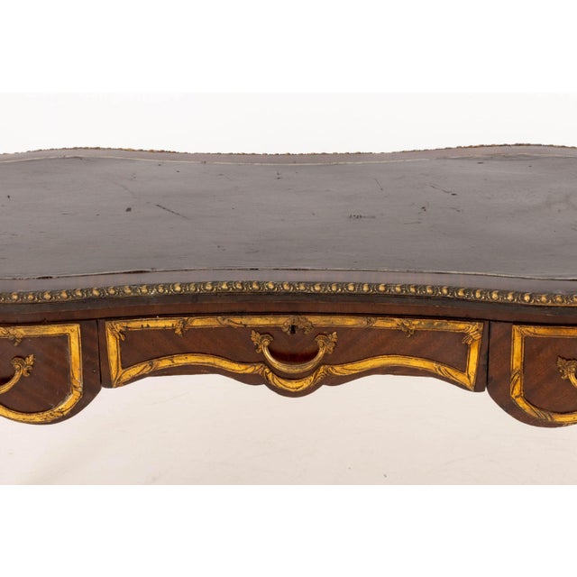 Louis XV Style Gilt Metal and Mahogany Bureau Plat For Sale In New York - Image 6 of 12