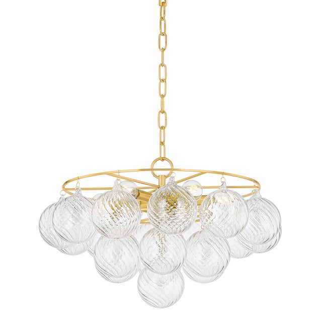 Mitzi Mimi 22.5 in. 6 Light Chandelier in Aged Brass Finish For Sale - Image 9 of 9