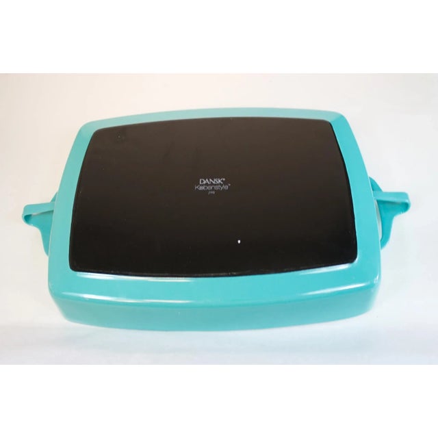 Dansk Dansk Kobenstyle Turquoise Teal Large Baker For Sale - Image 4 of 4