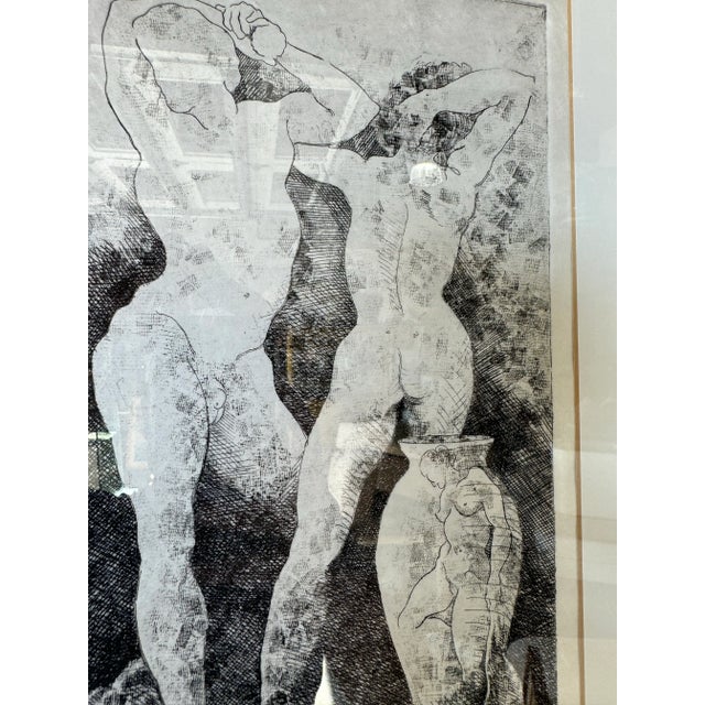 1980's Jonathan Taintor " Reflections and a Vase " Etching, Framed For Sale - Image 10 of 12