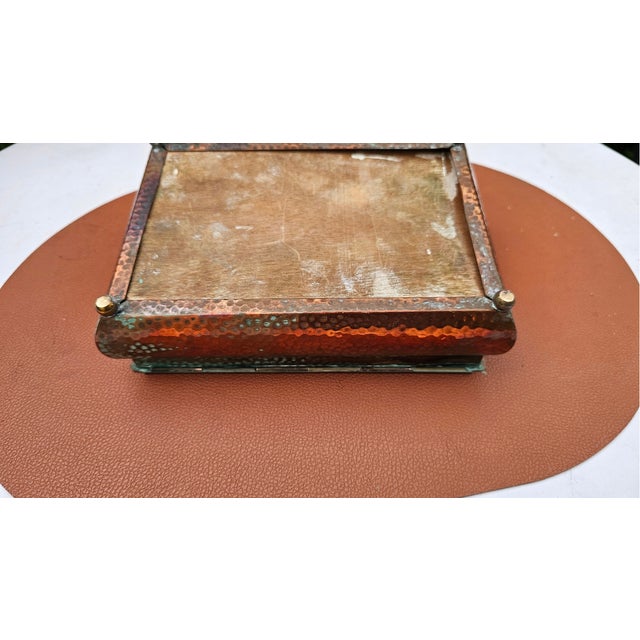 Brown Art Deco Copper Box, 1920s For Sale - Image 8 of 10