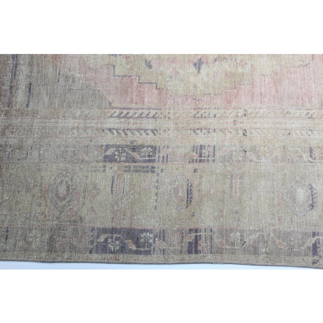 Vintage Turkish Oushak Rug – Faded Beauty in Earthy Tones -5' 5'' X 8' 2'' For Sale - Image 15 of 15