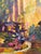 1990s "Garden Gate" by Ann Toulmin Rothe Silvermine Guild New Canaan Artist 38.5 X 50.5 For Sale - Image 5 of 11