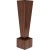 Phinthly Pedestal with Zebrano Veneer in Toffee Finish