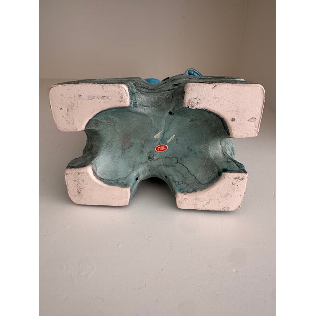 Vintage Turquoise Glazed Ceramic Japanese Foo Dogs, Made in Japan, C. 1960s - A Pair For Sale - Image 10 of 10