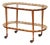 Italian Two-Tier Drinks Cart of Scalloped Wood and Glass - Mid 20th Century For Sale