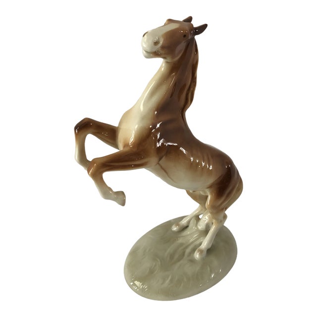 Royal Dux Porcelain Rearing Horse 1940’s For Sale