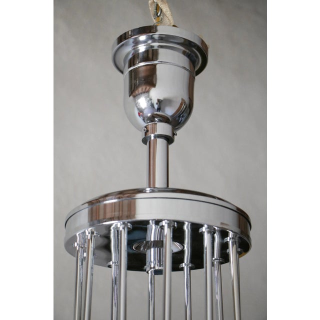 Italian Chrome Chandelier Attributed to Oscar Torlasco, 1970s For Sale - Image 16 of 18