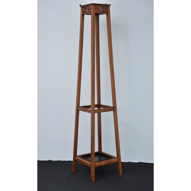 English Arts and Crafts Oak Coat Stand from Astrola, 1930s For Sale - Image 15 of 18
