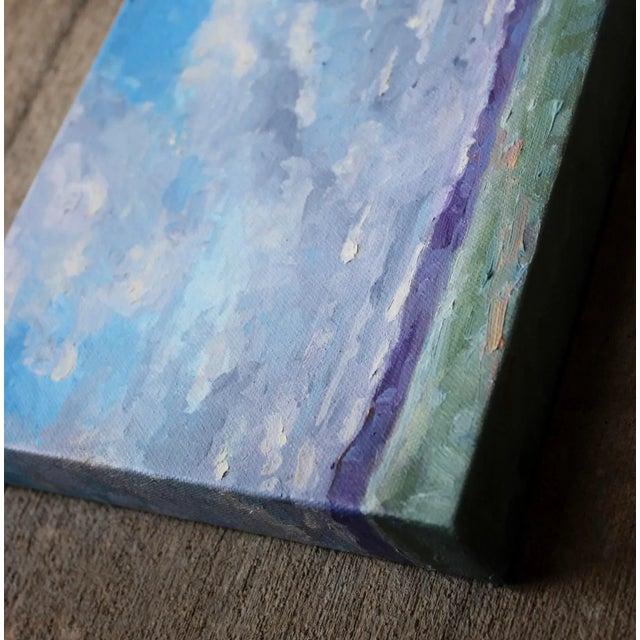 Quiet Places & Desertscapes — Nevada Cloudscape Original oil painting by L. Haas, 8 x 8 x 1.5 in gallery wrapped canvas,...