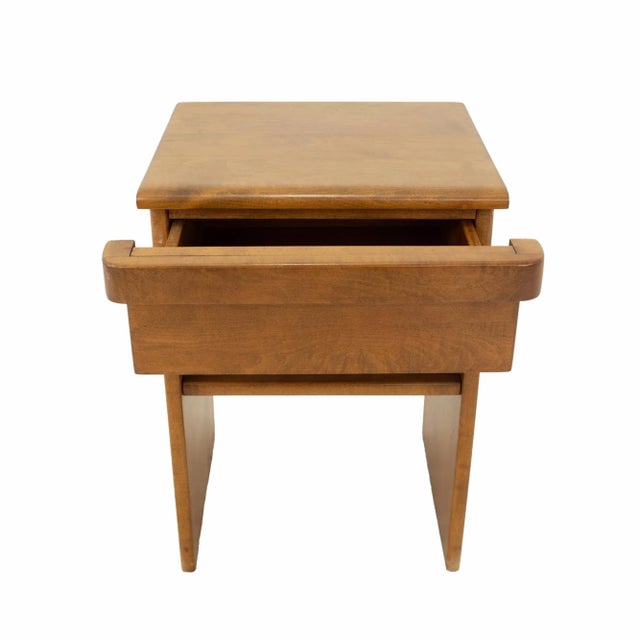 Wood Russel Wright for Conant Ball Side End Table Nightstand For Sale - Image 7 of 8