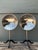 This striking pair of vintage industrial reflectors epitomizes the sleek utilitarianism of the Machine Age. Featuring...