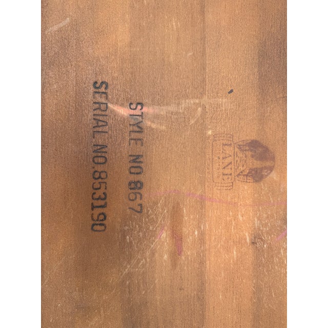 1950s Lane Altavista Copenhagen Mid Century Modern Two Tier Walnut End Tables For Sale - Image 10 of 10