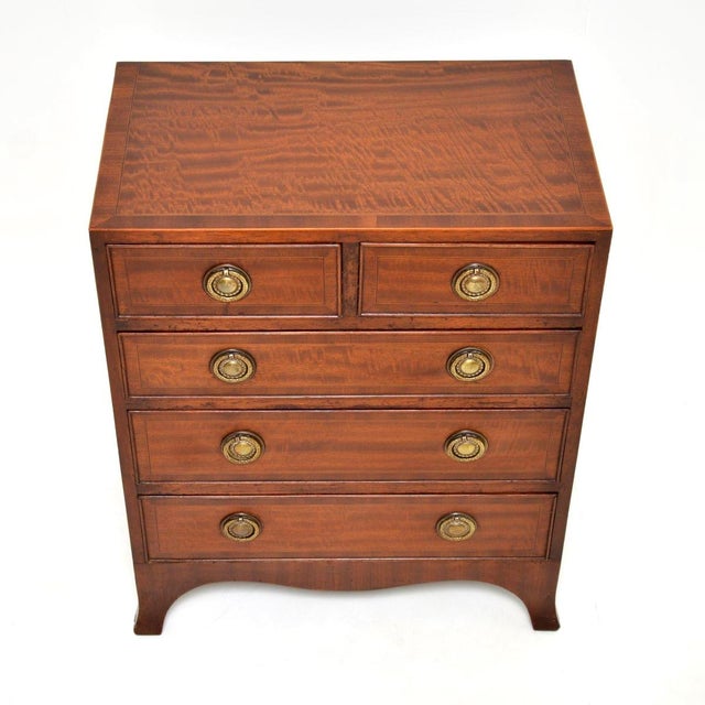 Antique Georgian Inlaid Chest of Drawers, 1930s For Sale - Image 6 of 12