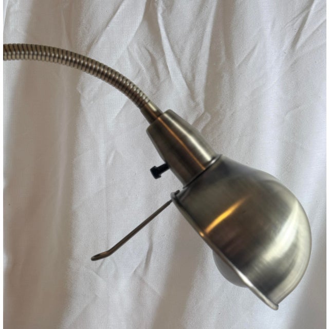 Vintage Brushed Brass Adjustable Pharmacy Floor Lamp, 63” For Sale - Image 9 of 10