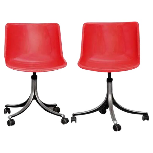 Set of Modus Swivel Chairs by Osvaldo Borsani for Tecno, 1970s For Sale