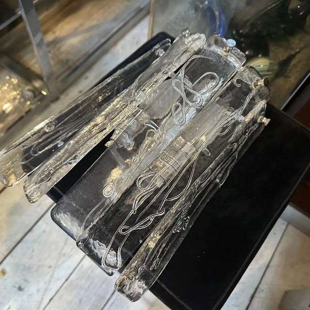 Two 1970s Space Age Murano Glass and Steel Wall Sconces by La Murrina For Sale - Image 17 of 17