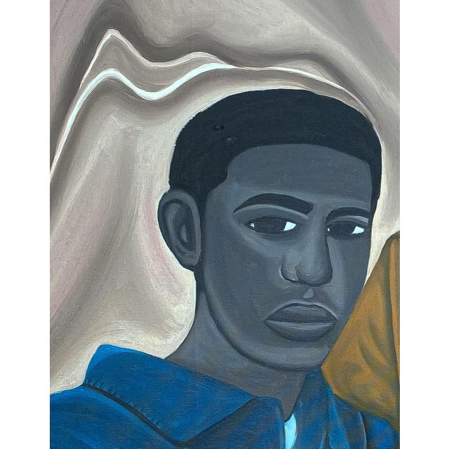2020s "Threesome of Truth", Oil on Canvas Painting by Olayinka Salami For Sale - Image 5 of 5