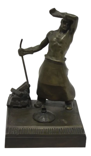 Austrian Bronze Inkwell by Heinrich Krippel