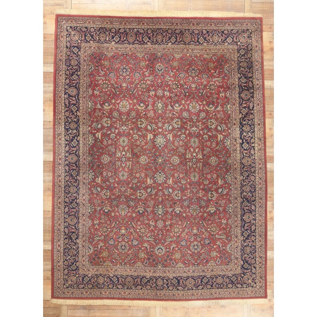 Mid 20th Century Vintage Indian Tabriz Rug, 09'10 X 13'01 For Sale - Image 9 of 10