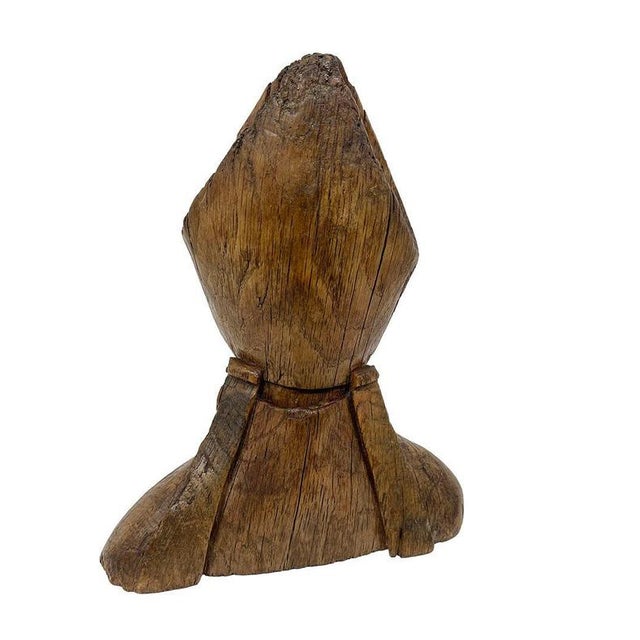 Oak Religious Bust of a Bishop For Sale - Image 6 of 10