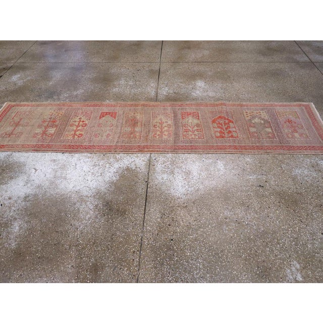 Galerie Shabab Collection Early 20th Century Handmade East Turkestan Saph Khotan Runner For Sale In New York - Image 6 of 10