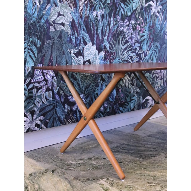 Model AT308 Cross Legged Coffee Table by Hans J. Wegner for Andreas Tuck For Sale - Image 9 of 11