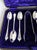 Antique Sterling Silver Teaspoon & Tongs Set, 1908, Set of 7 For Sale - Image 6 of 18