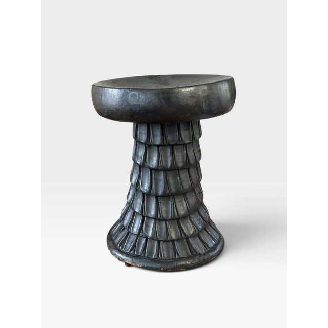 1980s Vintage Tribal Nobility Bamileke Stool/Table Cameroon 15" H For Sale - Image 5 of 10