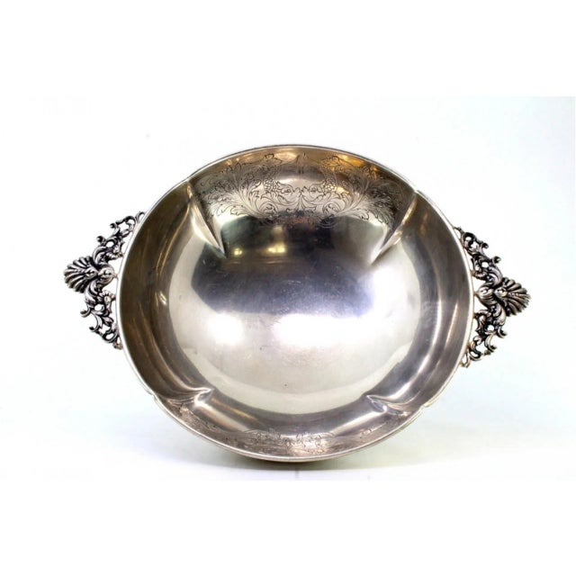 Metal Silver Candy Box with Floral Reliefs For Sale - Image 7 of 8