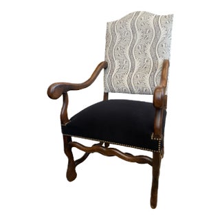 19th Century French Os De Mouton (Mutton Bone) Arm Chairs - Pair For Sale