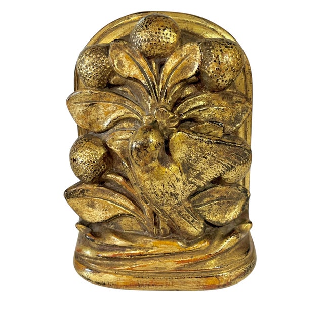 Borghese Vintage Borghese Italian Gilt Carved Bird Bookends- a Pair For Sale - Image 4 of 8
