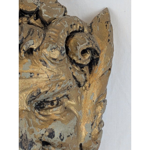 Wood Wooden Satyr Head, Late 19th Century For Sale - Image 7 of 13