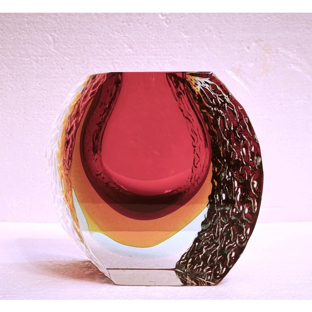 Large Murano Sommerso Glass Oliva Vase from Alessandro Mandruzzato, Italy, 1960s For Sale - Image 13 of 17