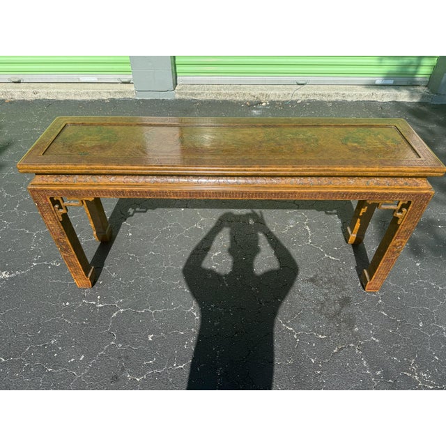 John Widdicomb Chinoiserie Console Table For Sale In Naples, FL - Image 6 of 11