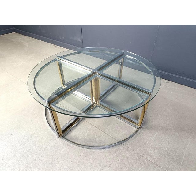 Large Coffee Table Set attributed to Maison Charles, 1970s, Set of 5 For Sale - Image 12 of 13
