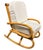 1950s Restored Mid-Century Frankl Style Child's Pole Rattan Bent Arm Rocking Chair For Sale - Image 5 of 5