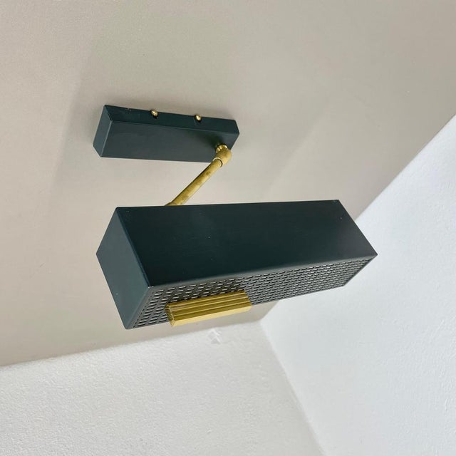 Modern Brass and Metal Adjustable Wall Light, 1950s For Sale - Image 4 of 18