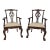 Pair Baker Ball & Claw Chippendale Mahogany Armchairs For Sale