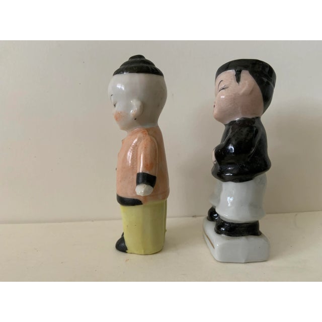 Mid-Century Chinoiserie Boy Figures - Set of 2 For Sale - Image 4 of 7