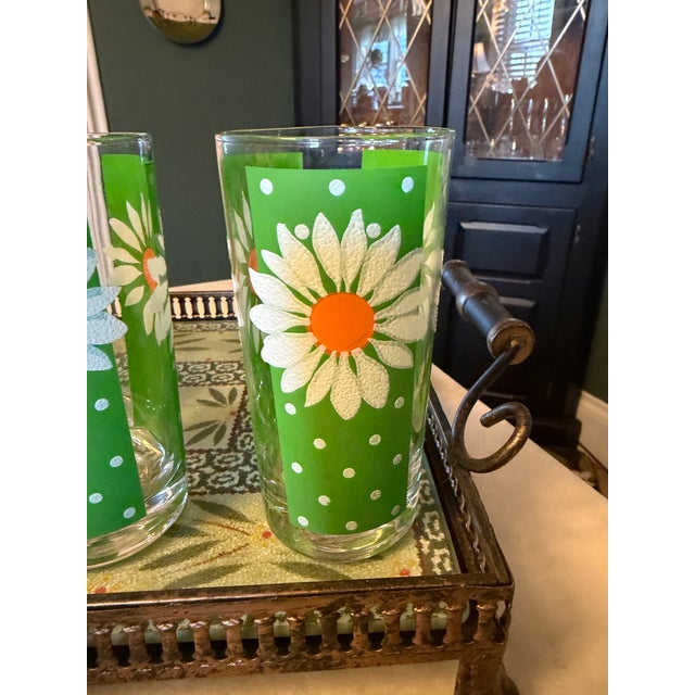 1960s Pasinski Mid-Century Signed Daisy Collins Glasses (Set of 8) - Rare For Sale - Image 4 of 13