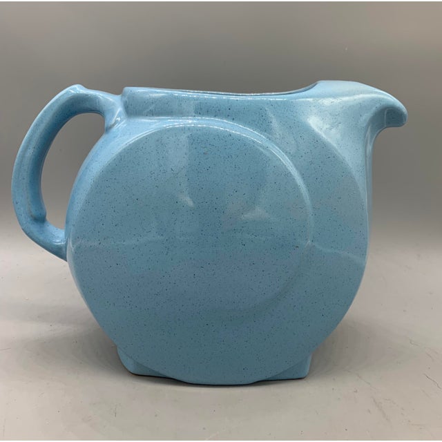 Frankoma Pottery Lazy Bones Pitcher and Cup in Robins Egg Blue a Pair