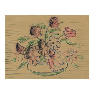 1940s Helen Malta Floral Still Life For Sale
